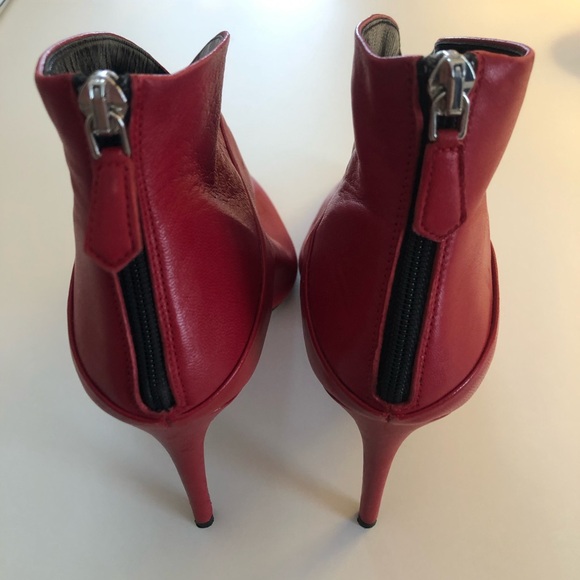 Grigiarancio Red Booties Made in Italy Size 8.5 - Picture 6 of 11